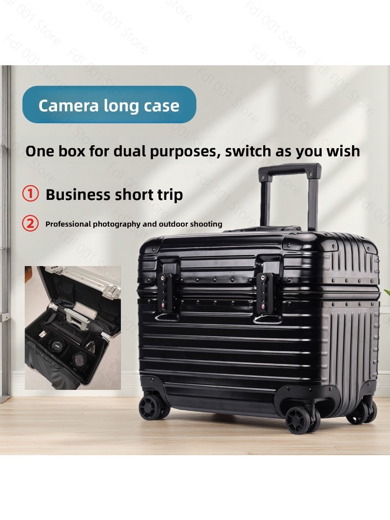 Travel Luggage Set - Upper flip cover aluminum frame photography