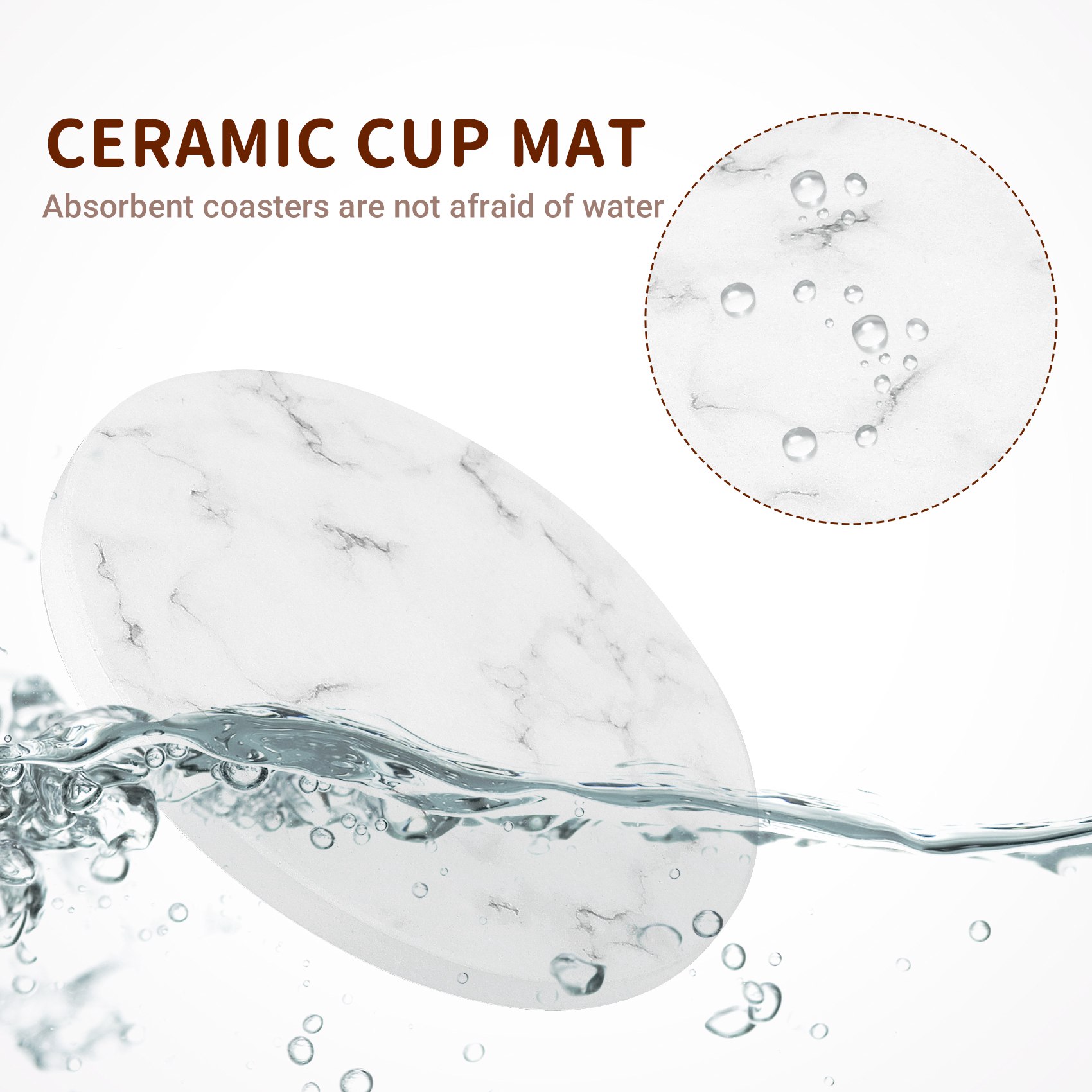 Marble Coaster Set - ABAH-Absorbent Coasters For Drinks Coasters Set