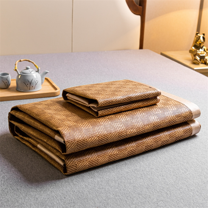Silk Pillowcase - Cooling Mat Bamboo Summer Mat and