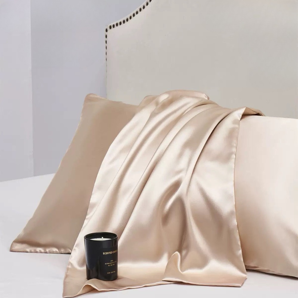 Silk Pillowcase - 1 Piece Silky Stain Pillowcase Silky