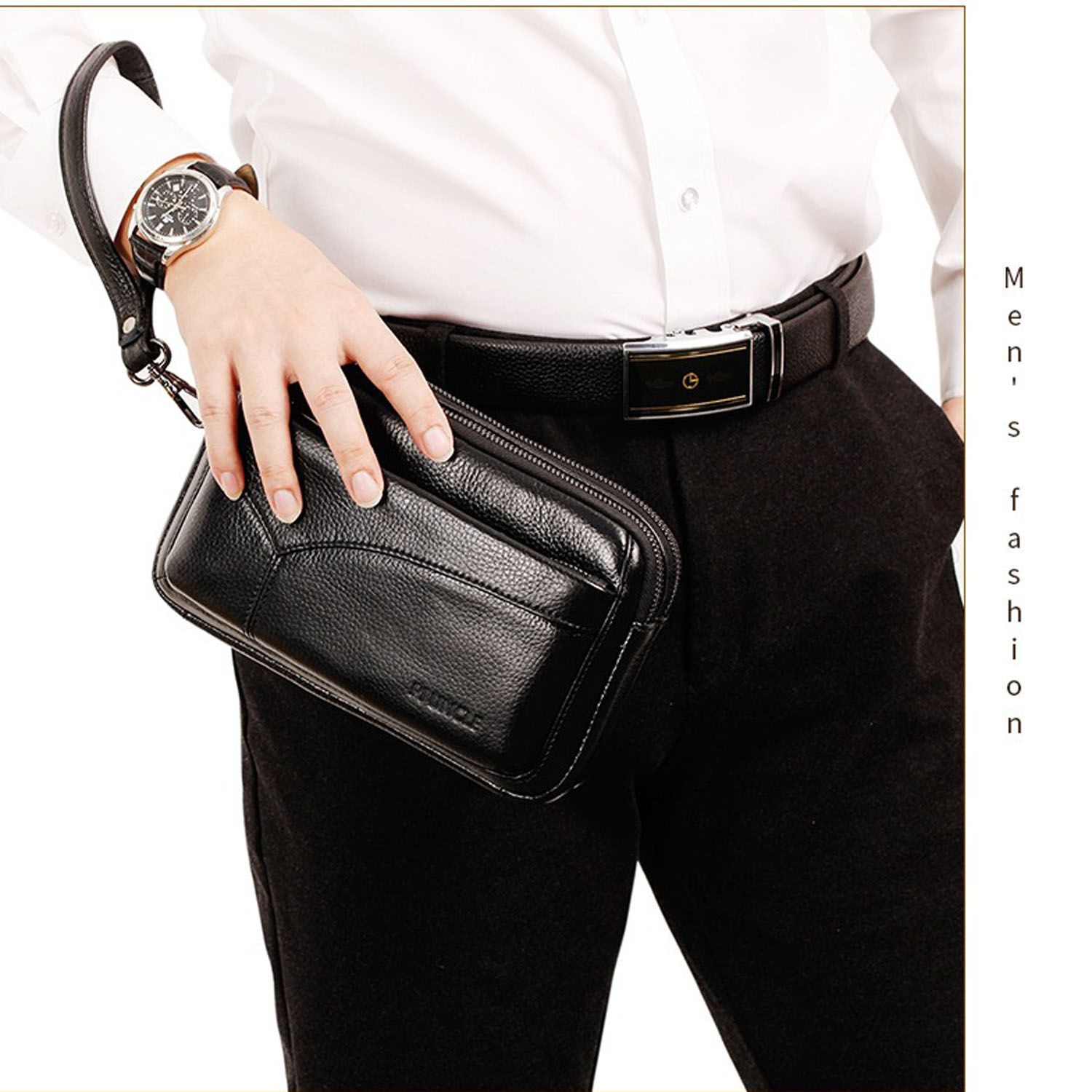 Leather Wallet Men - Men's Genuine Leather Fashion Business Clutch
