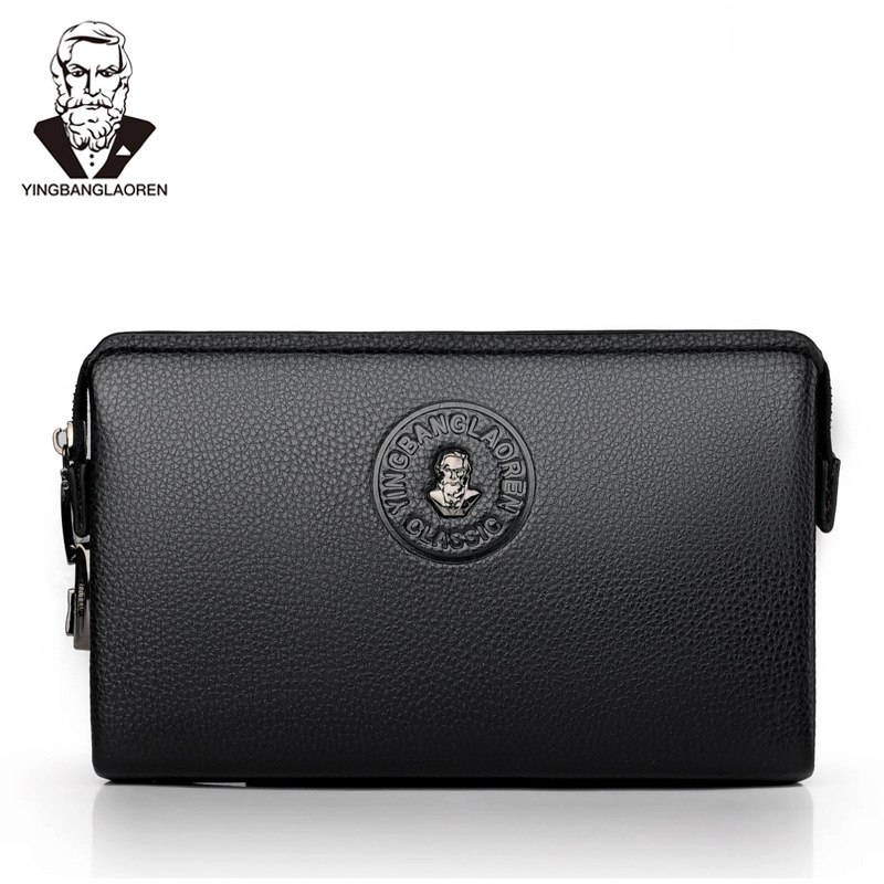 Leather Wallet Men - Male Long Money Wallets Mobile Phone