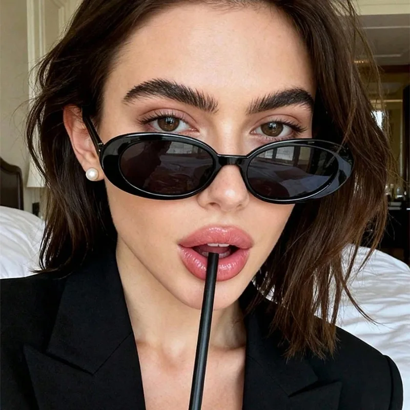 Sunglasses Uv400 - Vintage Oval Sunglasses Women Luxury Brand