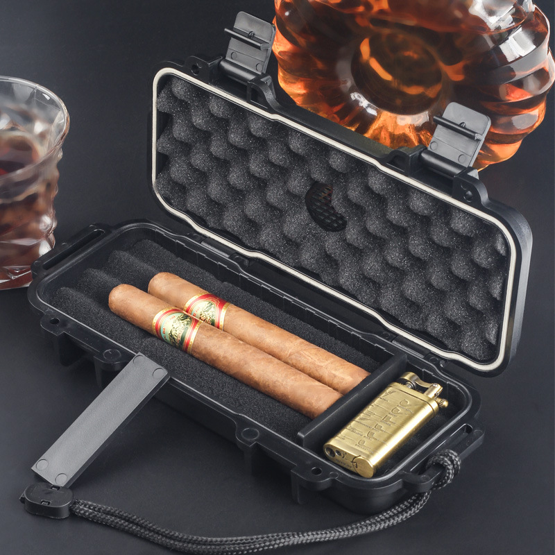 Premium Cigar Case - Portable Cigar Humidor With Humidifier Waterproof
