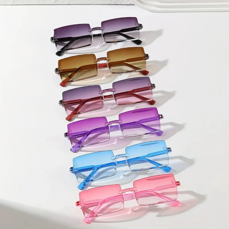 6PCS Rectangle Fashion Sunglas - Sunglasses Uv400 recension och pris