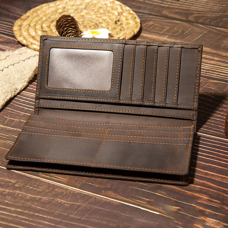 Men's Genuine Leather Long Wal - Leather Wallet Men recension och pris