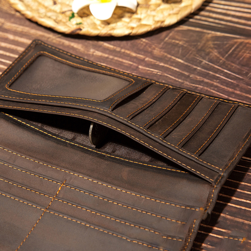 Men's Genuine Leather Long Wal - Leather Wallet Men recension och pris