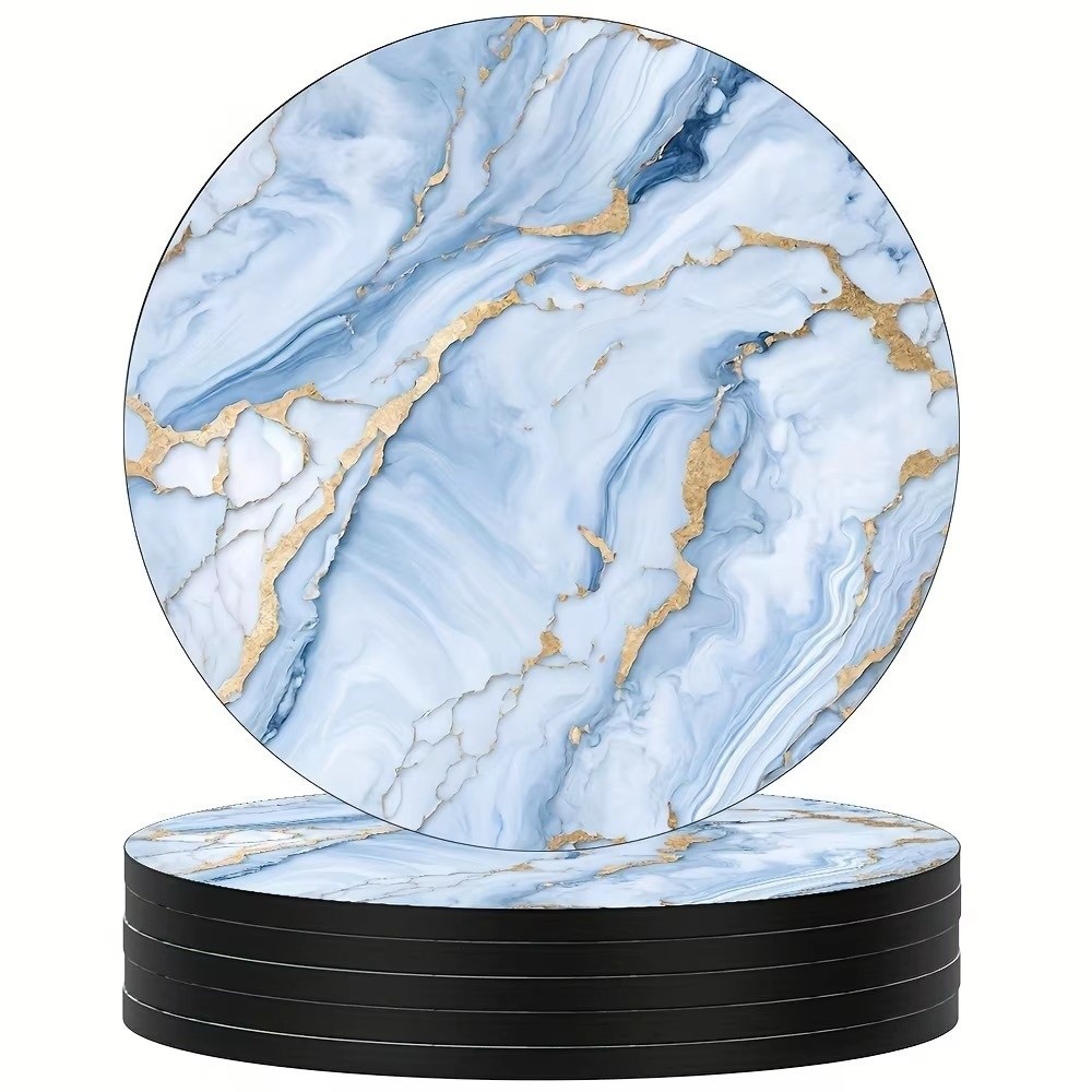 6pcs 4 Inch Drink Coasters Set - Marble Coaster Set recension och pris