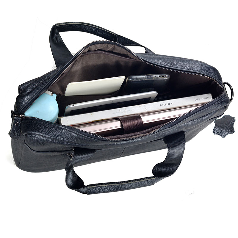 Large Men's Genuine Leather Ha - Leather Briefcase recension och pris