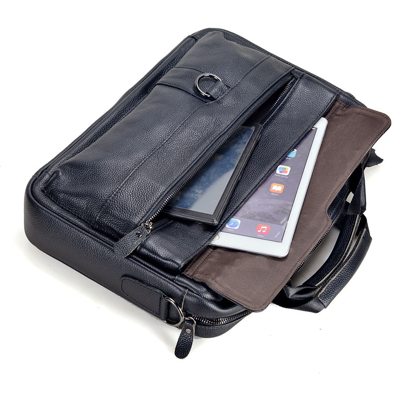 Large Men's Genuine Leather Ha - Leather Briefcase recension och pris
