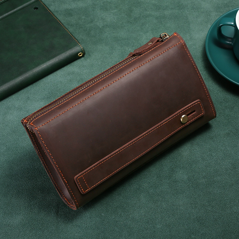 Men's Clutches Long Handbag Bu - Leather Wallet Men recension och pris