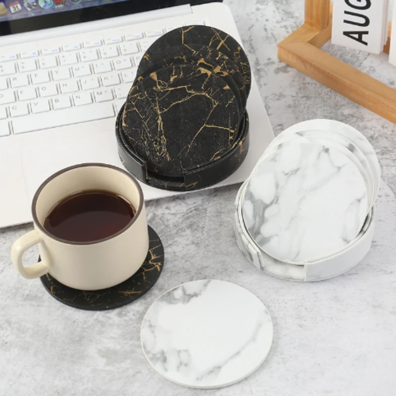 6pcsMarble Coaster Artificial  - Marble Coaster Set recension och pris