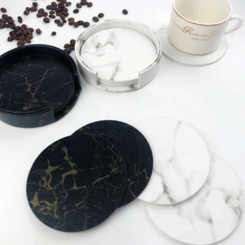 6pcsMarble Coaster Artificial  - Marble Coaster Set recension och pris