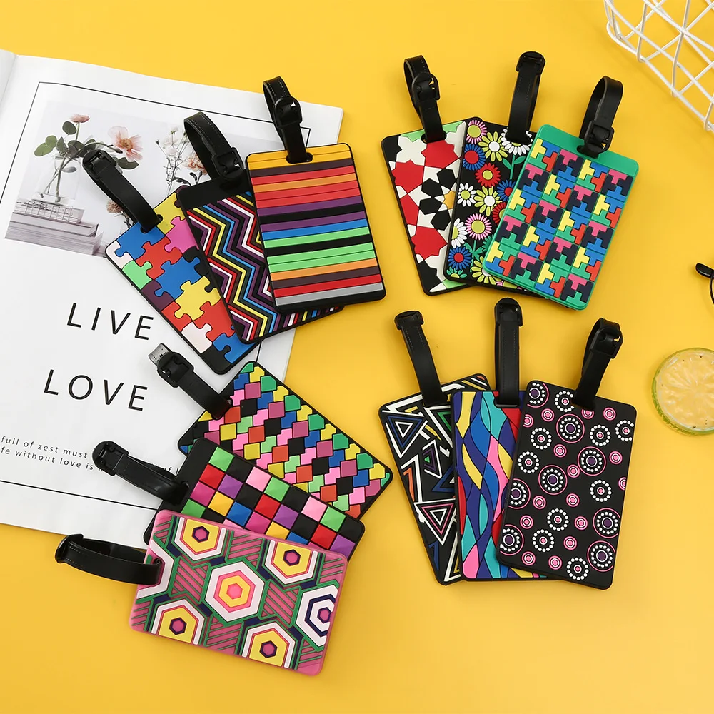 1PCS Geometric Luggage Tags Su - Travel Luggage Set recension och pris