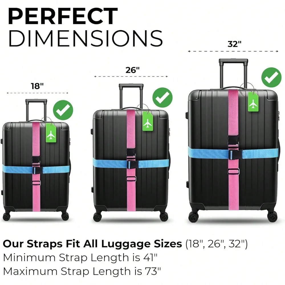 Luggage Strap Set with Luggage - Travel Luggage Set recension och pris