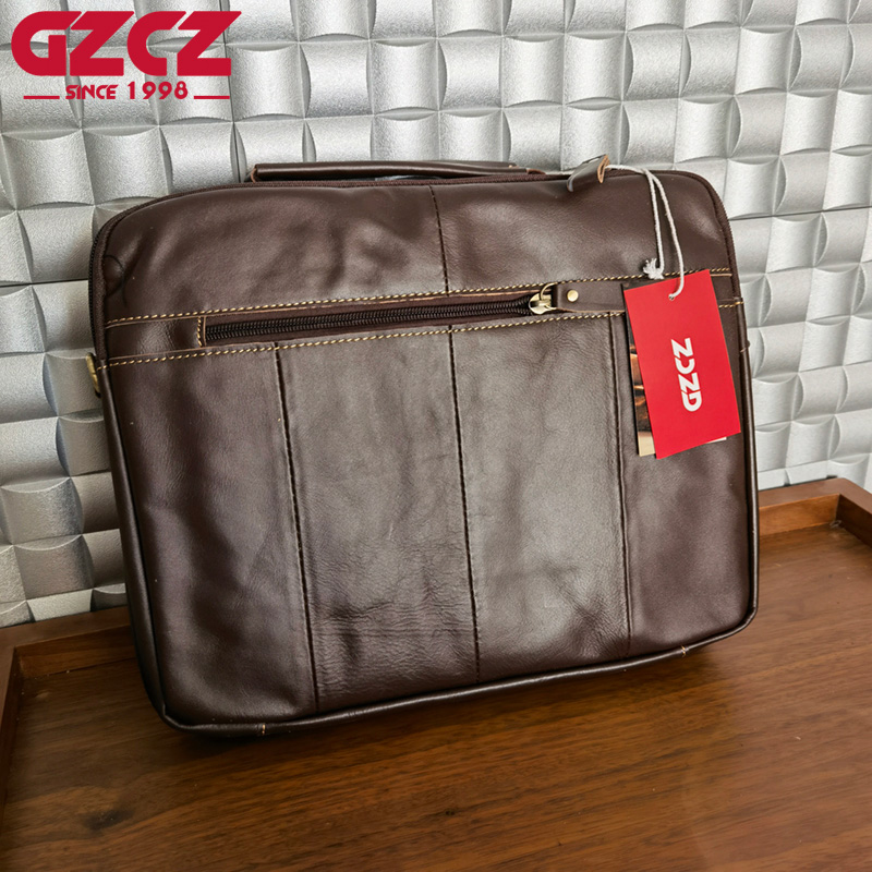 GZCZ Men's Handbag Leisure Bus - Leather Briefcase recension och pris