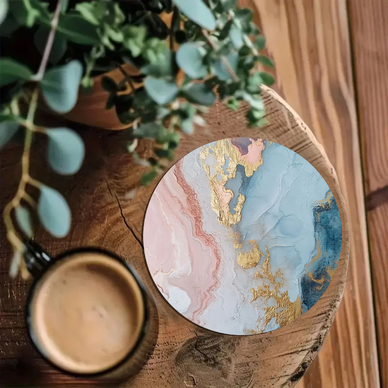 4 Pieces of Marble Pattern Pri - Marble Coaster Set recension och pris