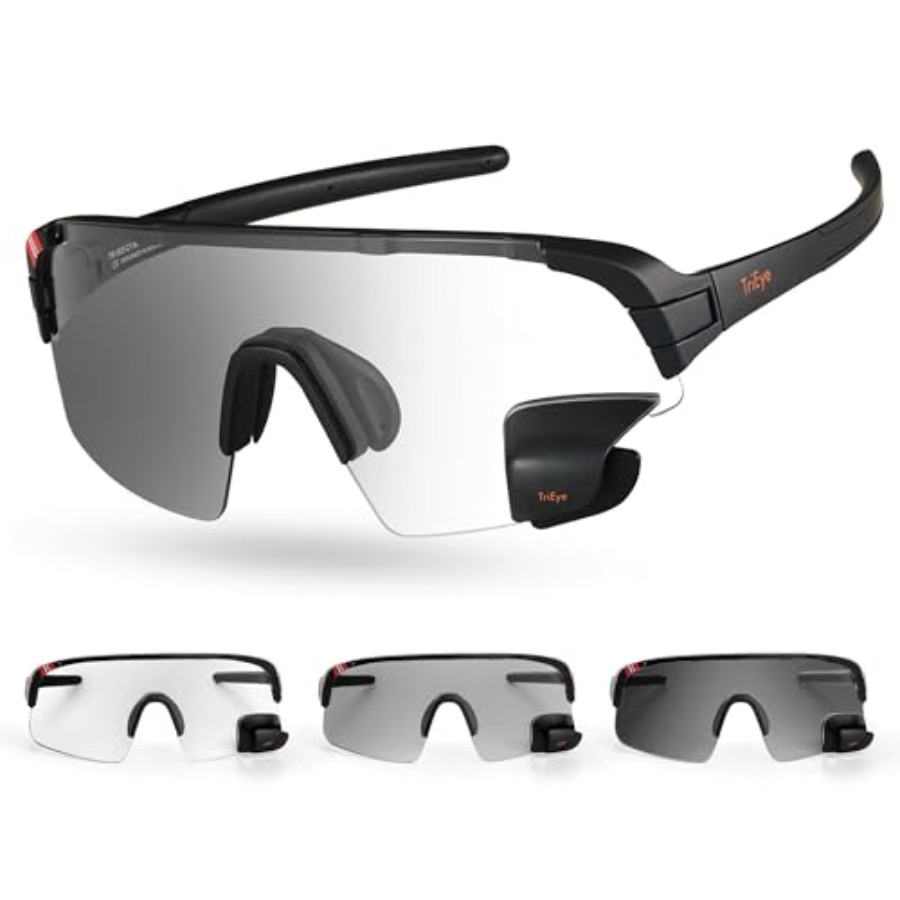 TriEye Cycling Glasses with Re - Sunglasses Uv400 recension och pris
