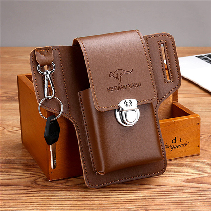 Phone Belt Bag For Men Bags Ce - Leather Wallet Men recension och pris