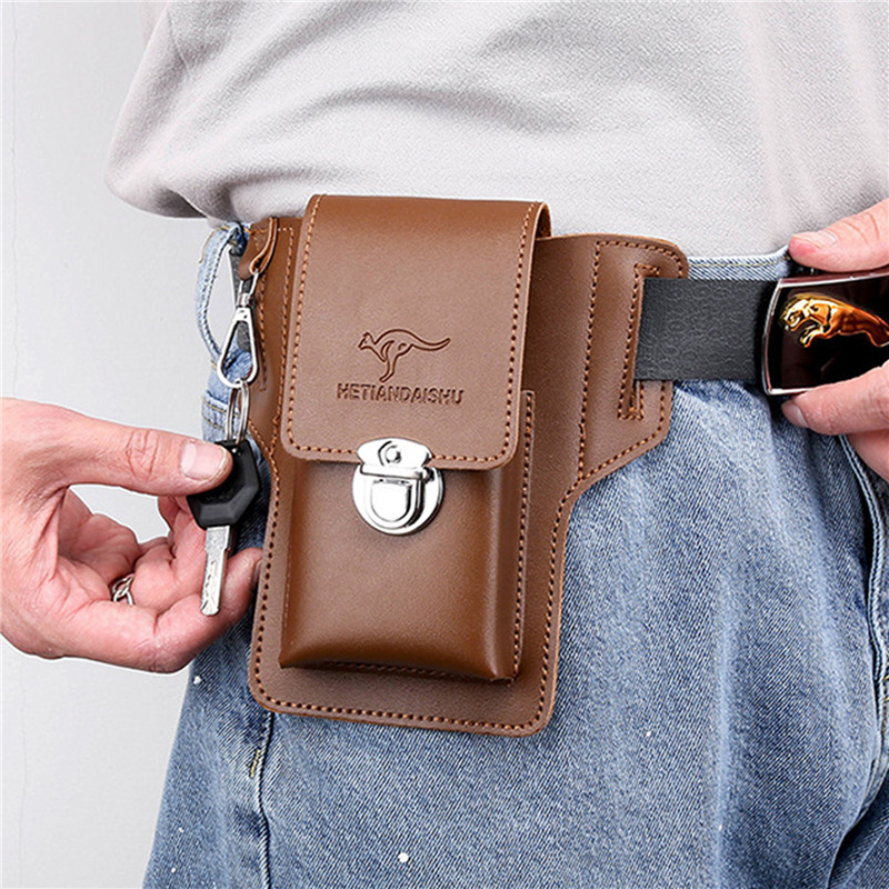 Phone Belt Bag For Men Bags Ce - Leather Wallet Men recension och pris