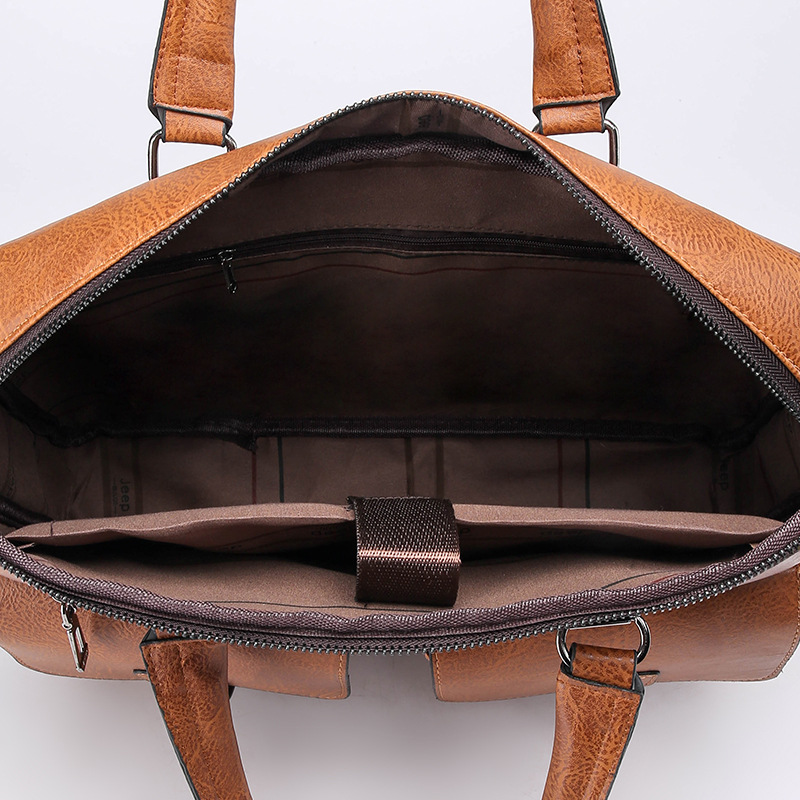 CFUN YA New Man Handbag 14 Inc - Leather Briefcase recension och pris