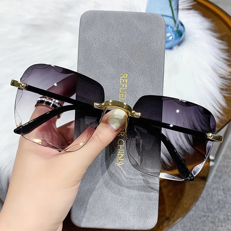 1/3PCS New Rimless Women's Sun - Designer Sunglasses recension och pris