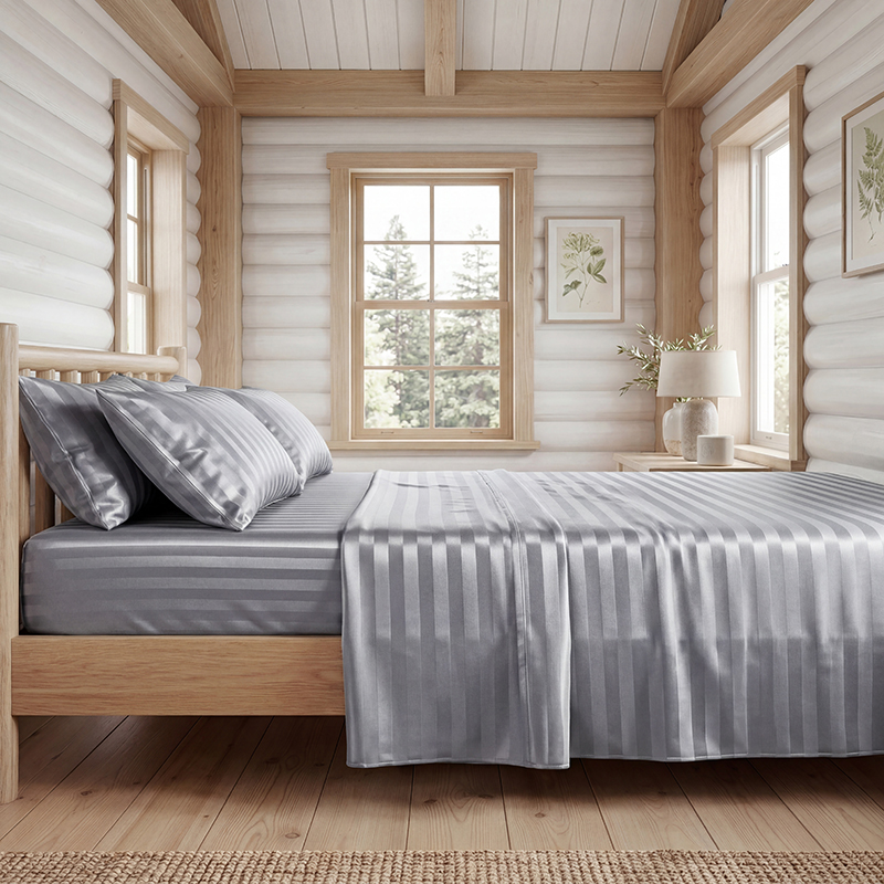 Wrinkle Resistant Striped Sati - Silk Pillowcase recension och pris