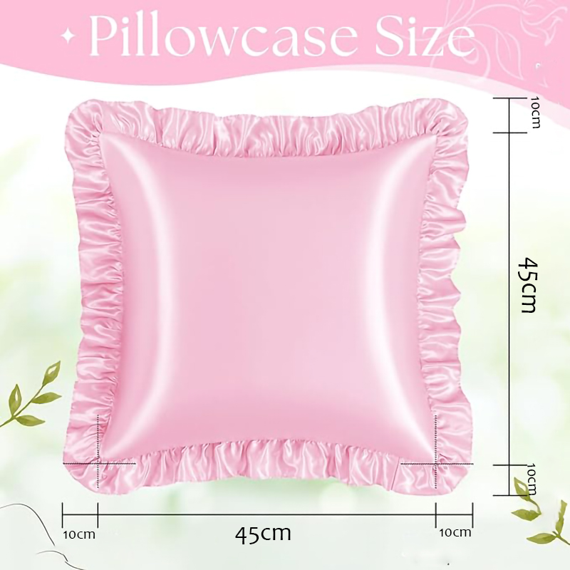 2Pcs Satin Ruffled Pillow Case - Silk Pillowcase recension och pris