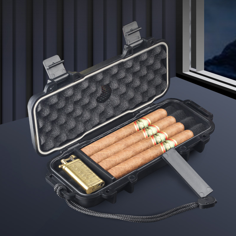 Portable Cigar Humidor With Hu - Premium Cigar Case recension och pris