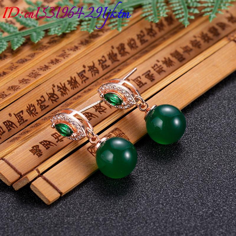 Natural Jade Bead Earrings Fas - Gold Plated Jewelry recension och pris